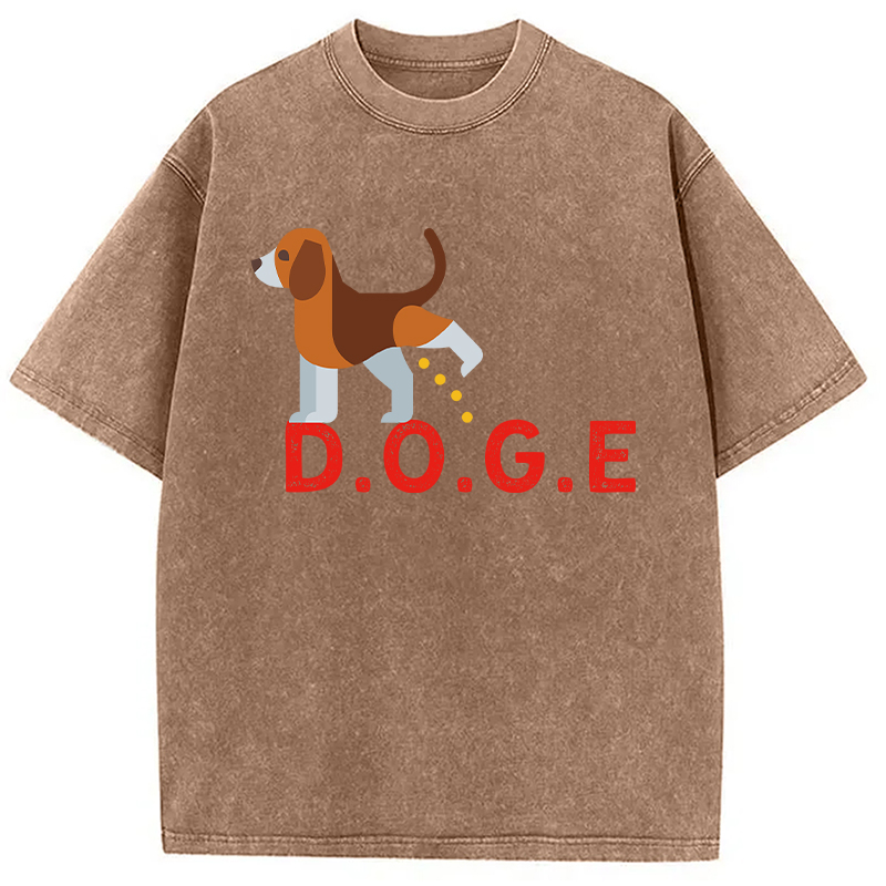 Modecanvas Anti DOGE DTG Printing Washed T-Shirt