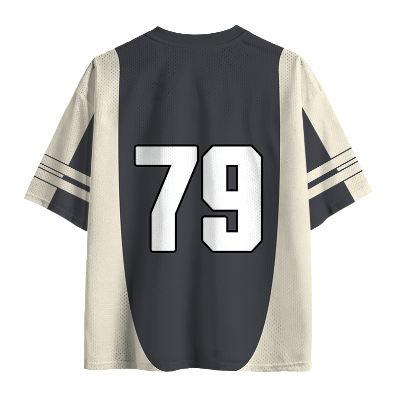 Modecanvas Funny Melancholy Cat Mesh Jersey-modecanvas