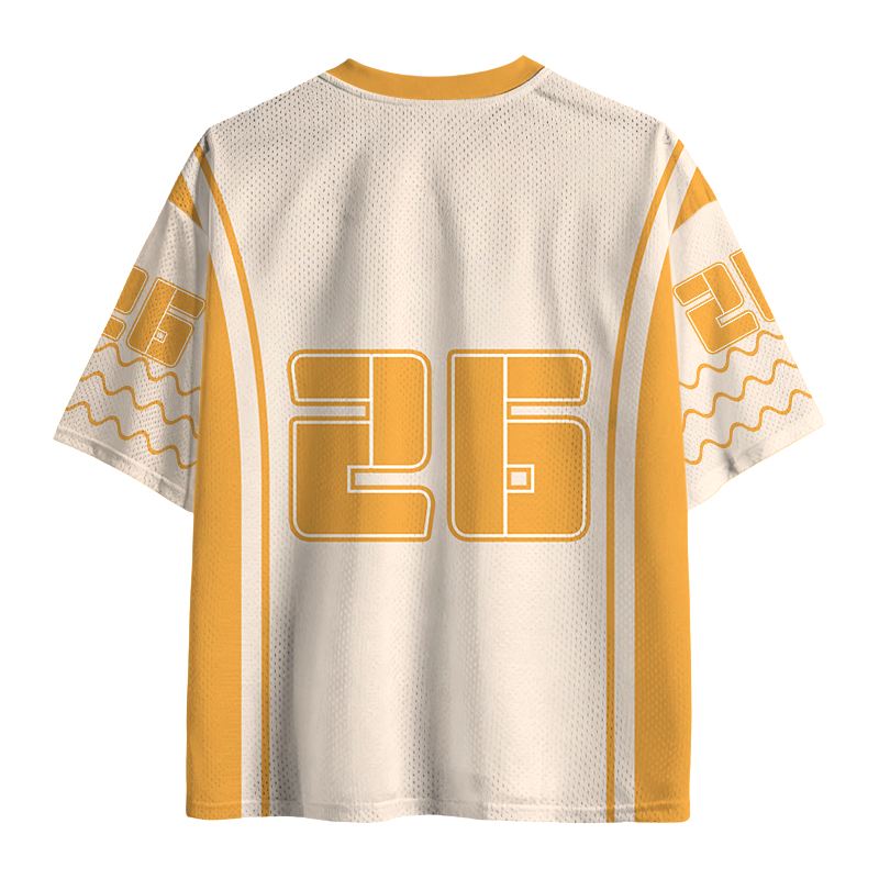 Modecanvas Fat Cat Eating Ramen Mesh Jersey-modecanvas