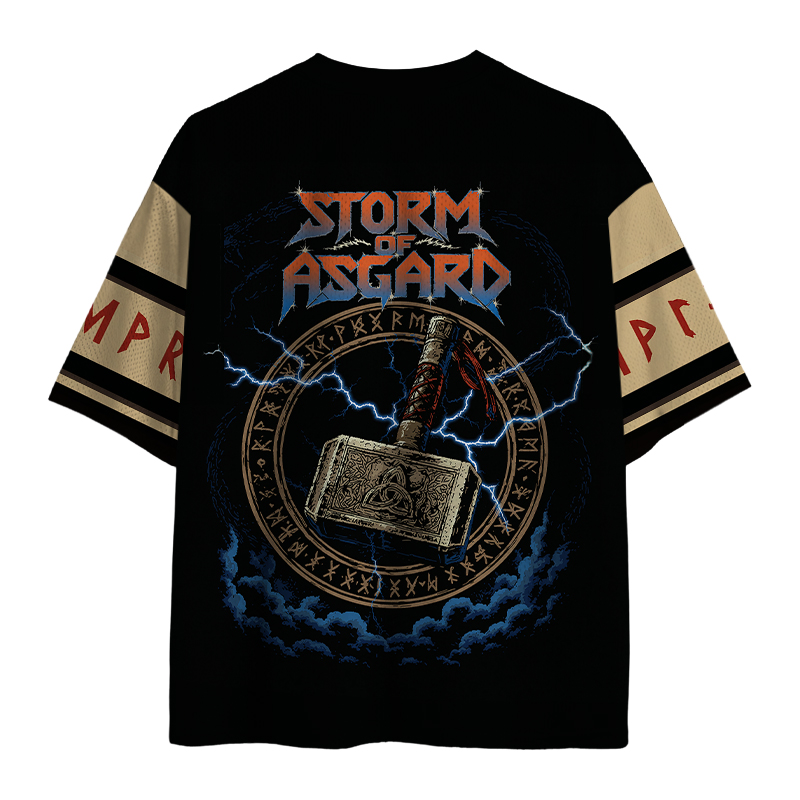 Modecanvas God of Thunder Red Mesh Jersey-modecanvas