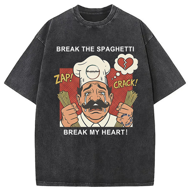Modecanvas The Spaghetti Snap DTG Printing Washed T-Shirt