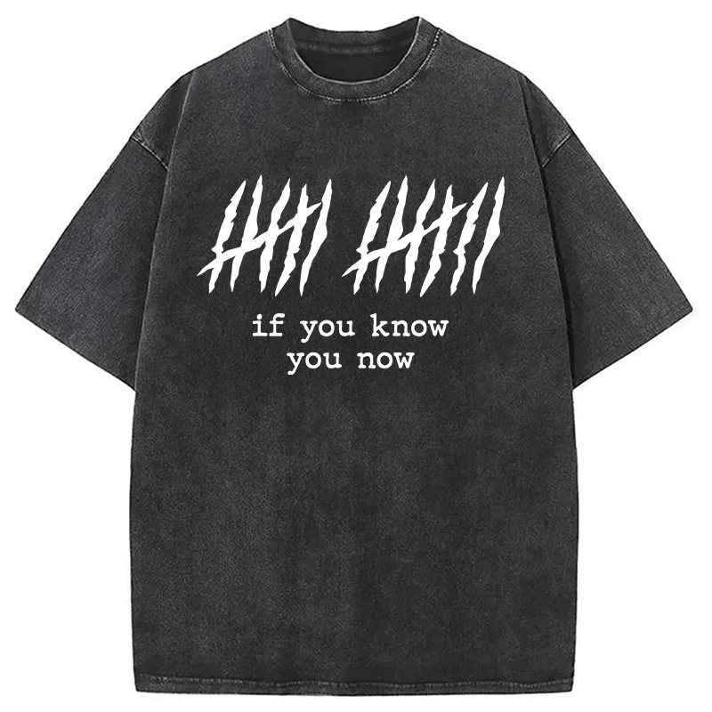 Modecanvas If You Know DTG Printing Washed T-Shirt-modecanvas