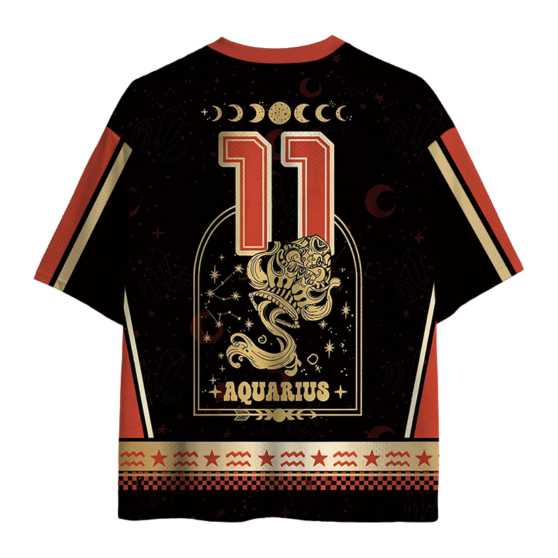 Modecanvas Zodiac Aquarius Under the Stars Mesh Jersey-modecanvas