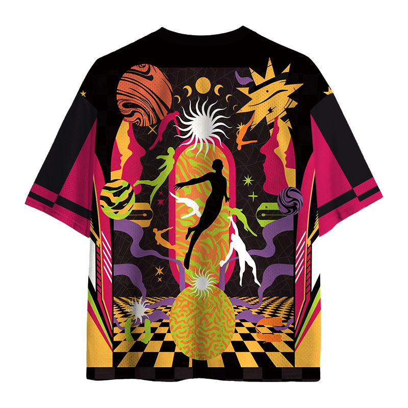 Modecanvas Stellar Leap Psychedelic Mesh Jersey-modecanvas