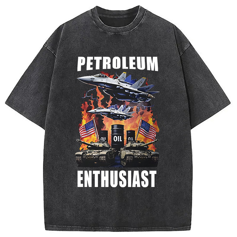 Modecanvas Petroleum Enthusiast Washed T-Shirt-modecanvas