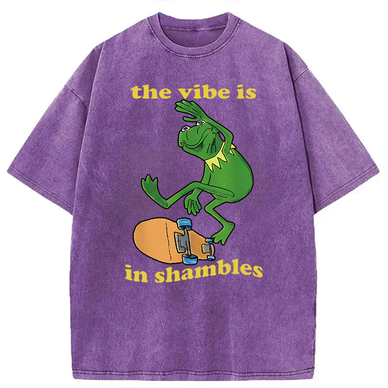 Modecanvas Vibe in Shambles DTG Printing Washed T-Shirt-modecanvas