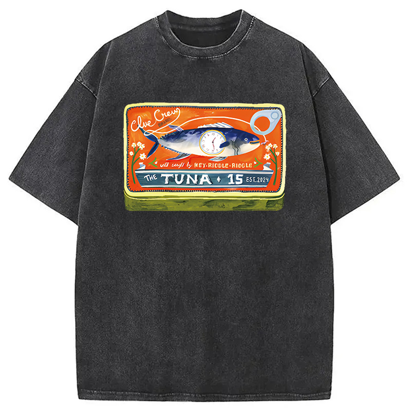 Modecanvas The Tuna 15 DTG Printing Washed T-Shirt