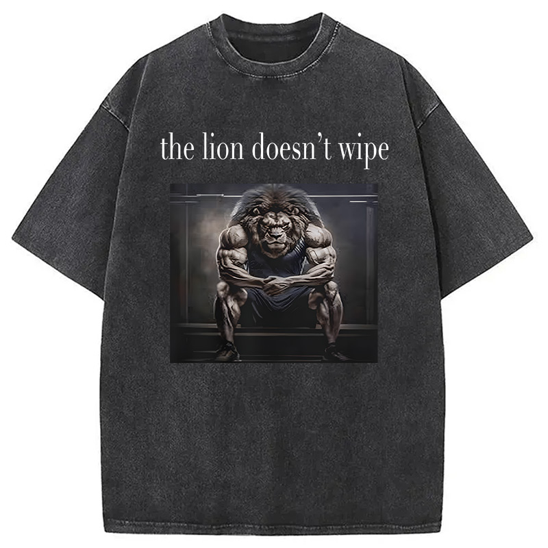 Modecanvas The Lion Does Not Concern Himself DTG Printing Washed T-Shirt