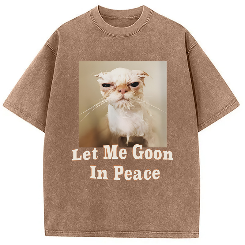 Modecanvas Let Me Gone In Peace DTG Printing Washed T-Shirt