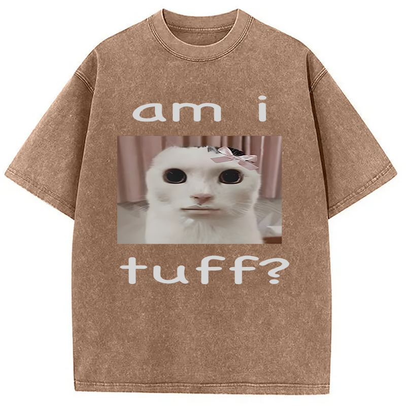 Modecanvas Am I Tuff? DTG Printing Washed T-Shirt