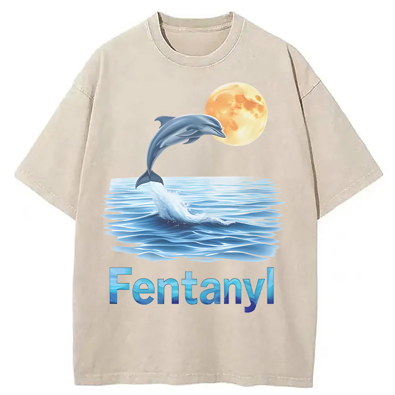 Modecanvas Retro Vaporwave DTG Printing Washed T-Shirt