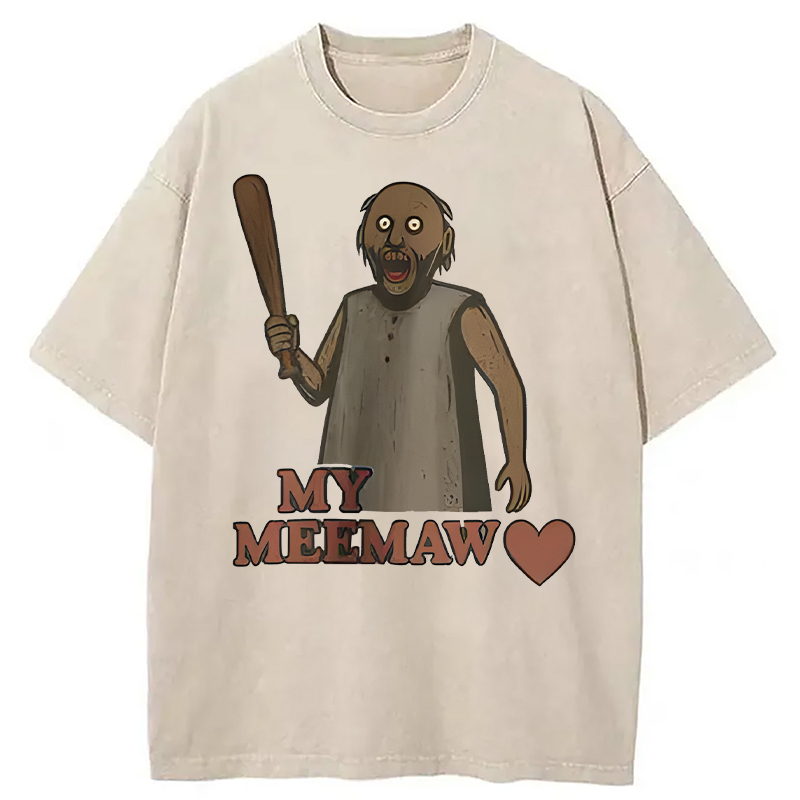 Modecanvas My Meemaw Meme DTG Printing Washed T-Shirt