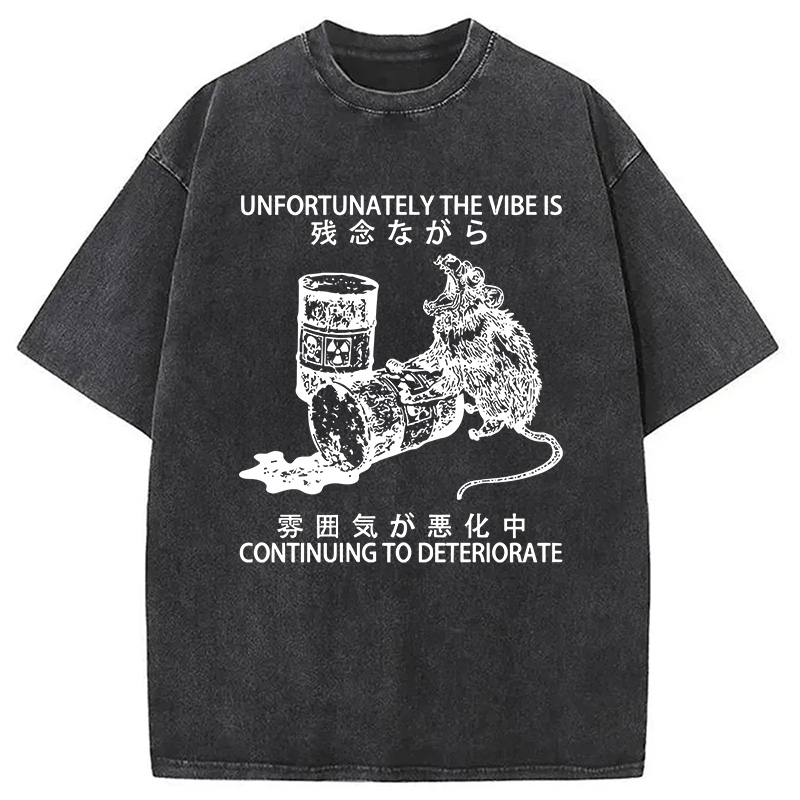Modecanvas The Vibe Is Continuing To Deteriorate DTG Printing Washed T-Shirt