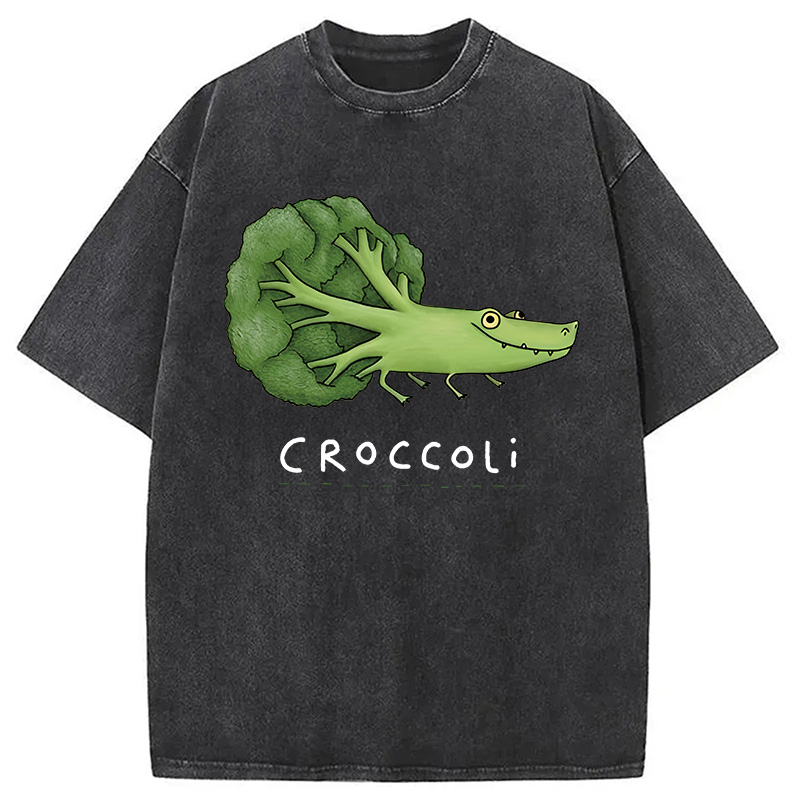 Modecanvas Croccoli DTG Printing Washed T-Shirt