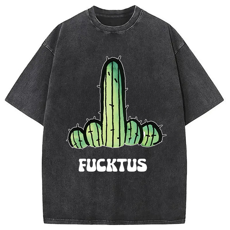 Modecanvas Fucktus DTG Printing Washed T-Shirt