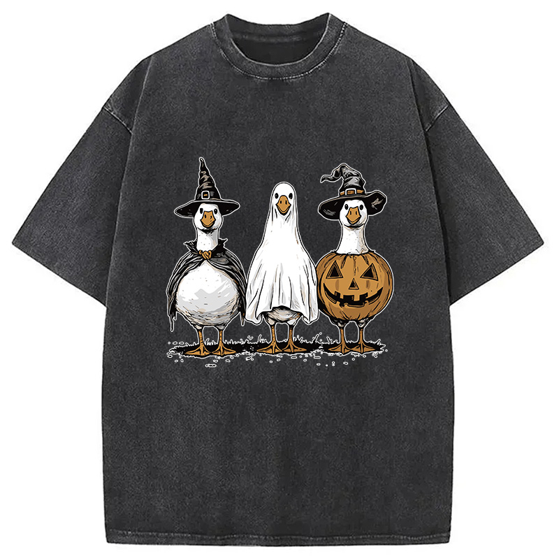 Modecanvas Halloween Goose Washed T-Shirt