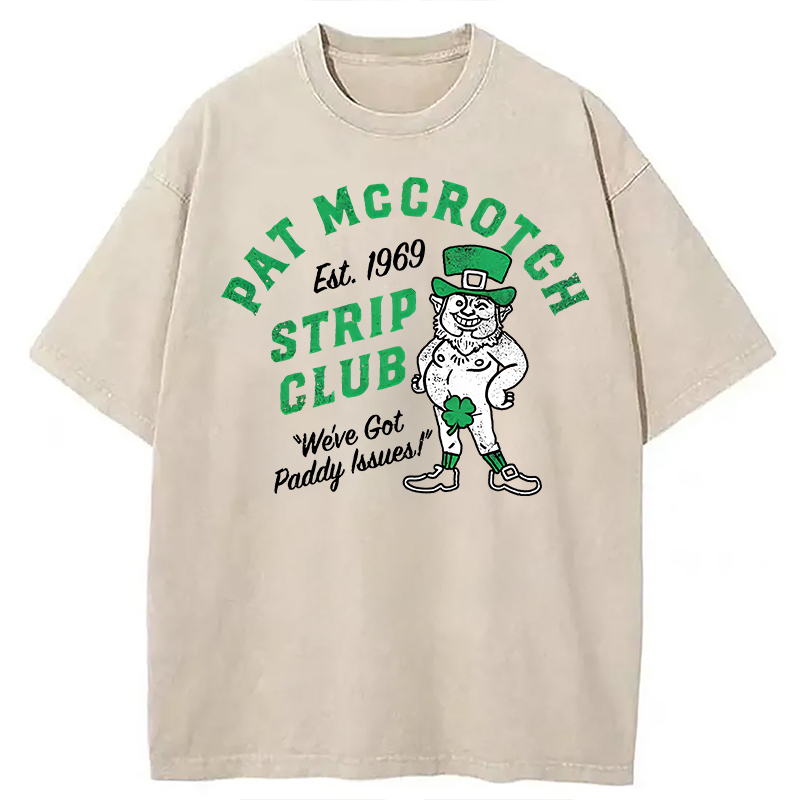 Modecanvas Pat McCrotch Strip Club DTG Printing Washed T-Shirt