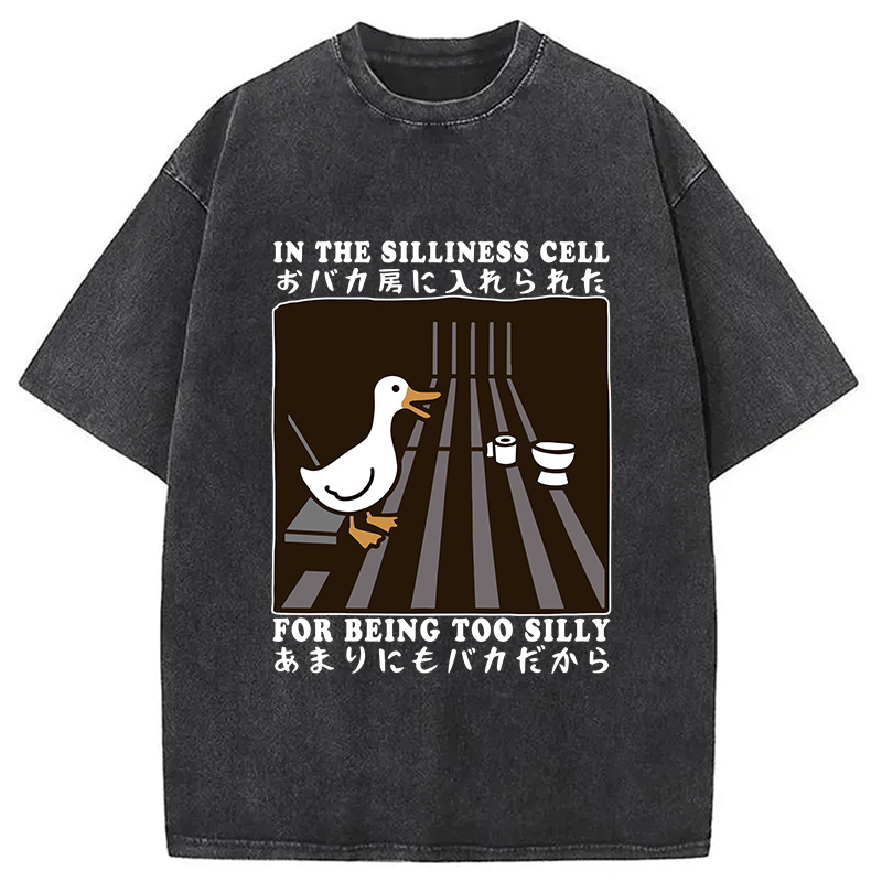 Modecanvas Silly Goose In The Silliness Cell Washed T-Shirt
