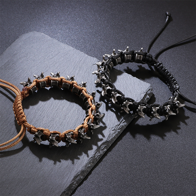 Modecanvas Dark Dragon Bone Braided Bracelet-modecanvas