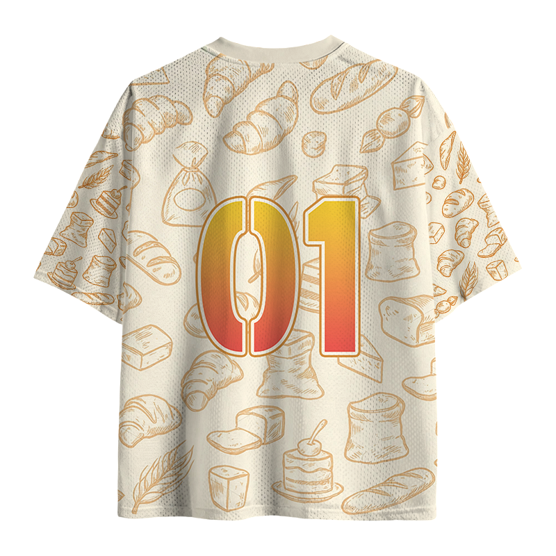 Modecanvas Silly Gluten Cat Mesh Jersey-modecanvas