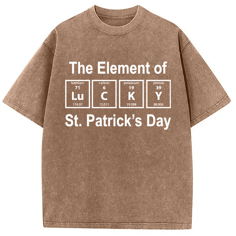 Modecanvas The Element Of Saint Patricks Day DTG Printing Washed T-Shirt