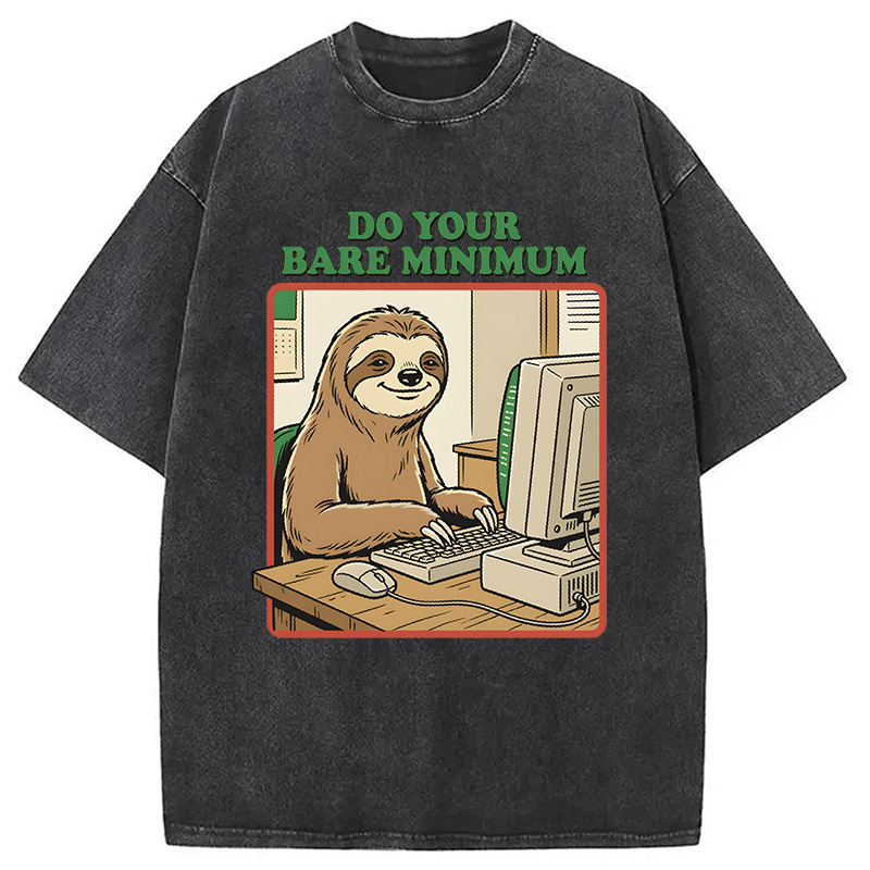 Modecanvas Do Your Bare Minimum DTG Printing Washed T-Shirt