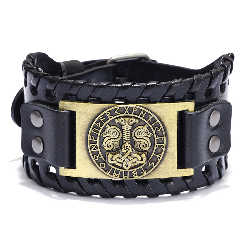 Modecanvas Thor's Hammer Braided Bracelet-modecanvas