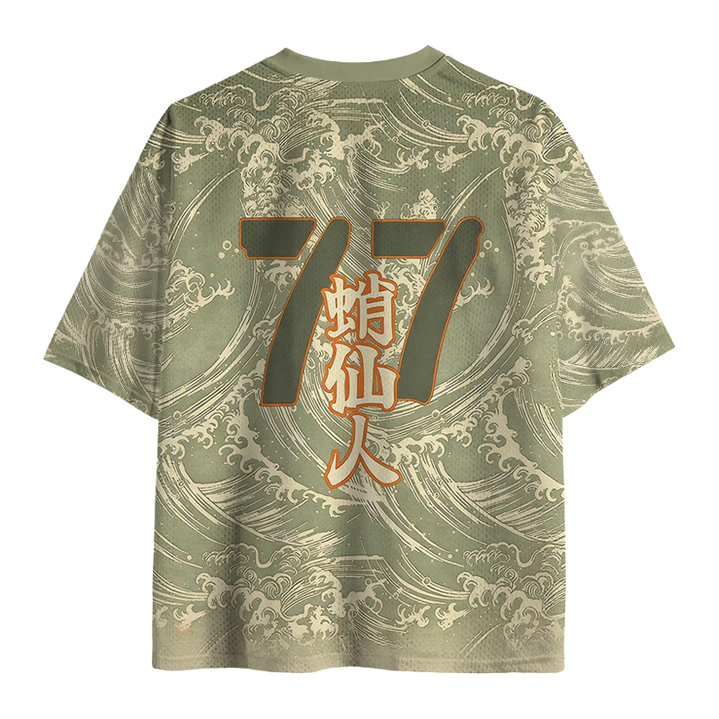 Modecanvas Octopus Sage Mesh Jersey-modecanvas