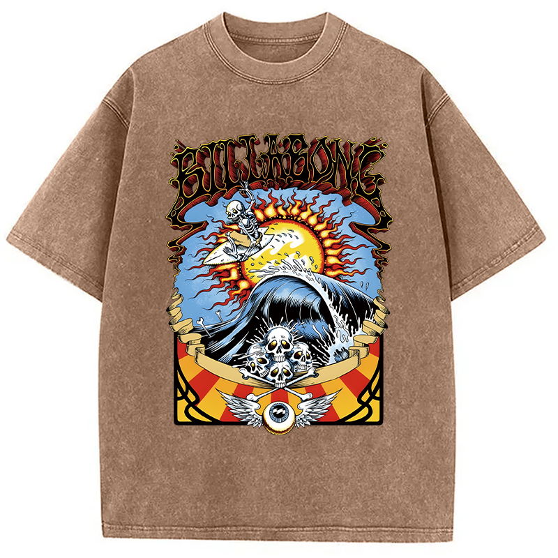 Modecanvas Big Labone Bone DTG Printing Washed T-Shirt