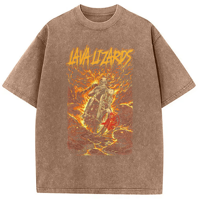 Modecanvas Lava Lizards DTG Printing Washed T-Shirt
