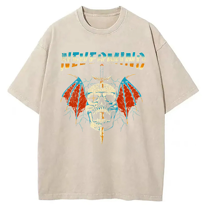 Modecanvas Nevermind DTG Printing Washed T-Shirt