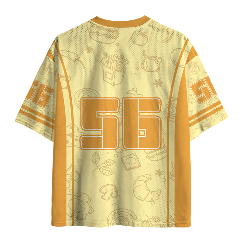 Modecanvas Funny Hot Dog Mesh Jersey-modecanvas