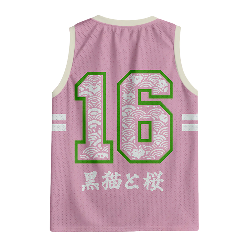 Modecanvas Sakura And Cat Jersey Tank