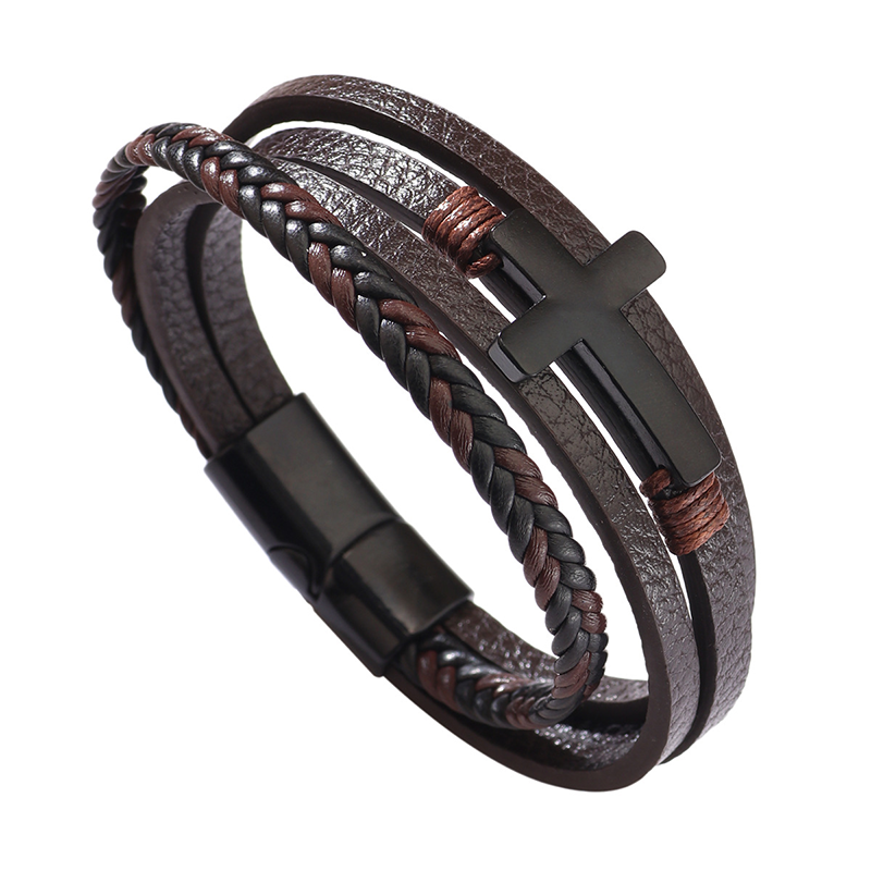 Modecanvas Simple Cross Braided Bracelet-modecanvas