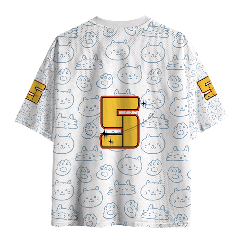 Modecanvas No Thoughts Head Empty Cat Meme Mesh Jersey-modecanvas
