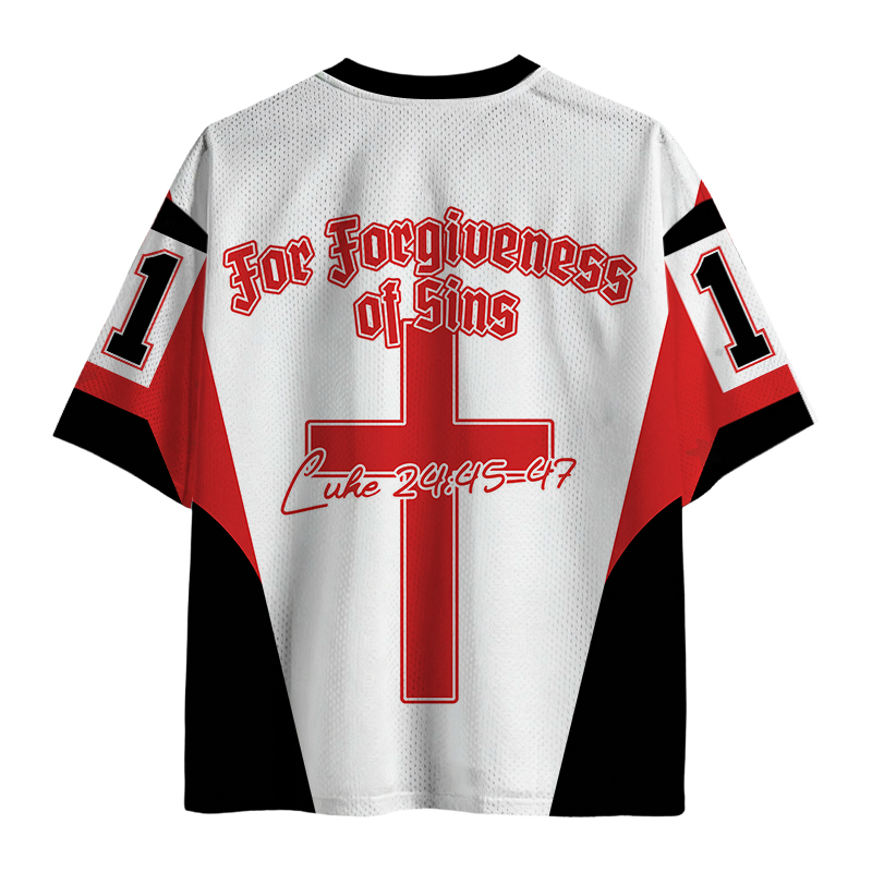 Modecanvas Repent To God Christian Mesh Jersey-modecanvas