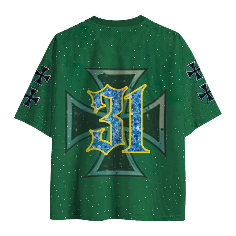 Modecanvas Iron Faith Green Mesh Jersey-modecanvas