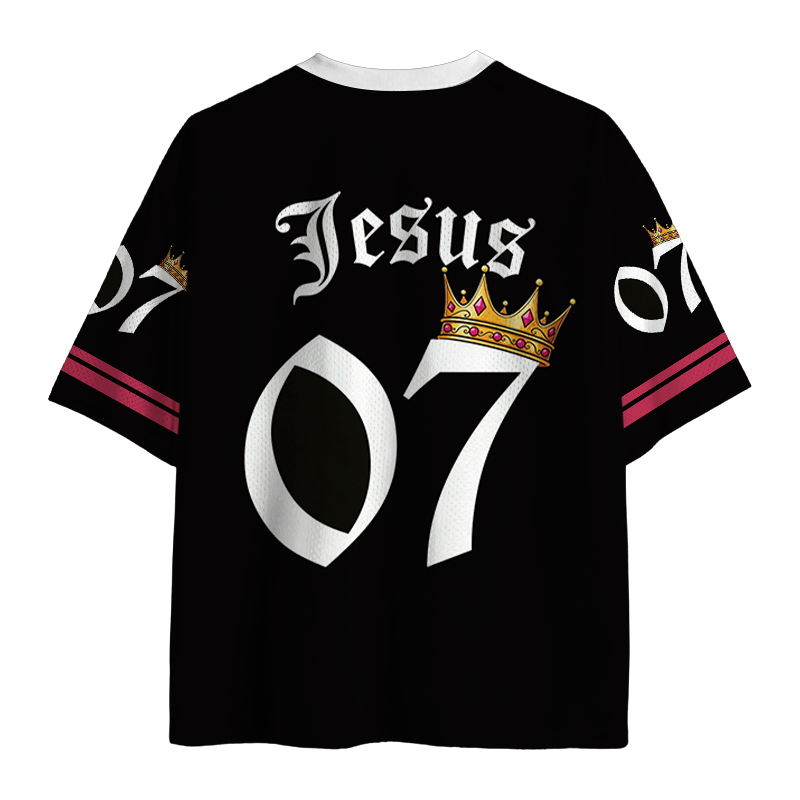 Modecanvas Jesus Is King Christian Mesh Jersey-modecanvas