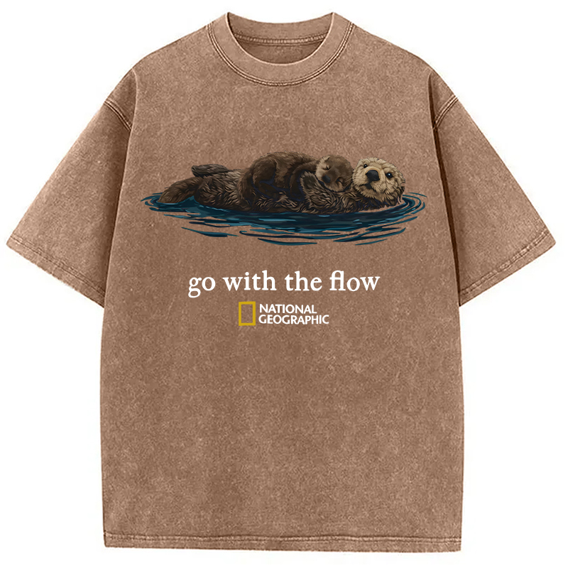Modecanvas Go With The Flow DTG Printing Washed T-Shirt