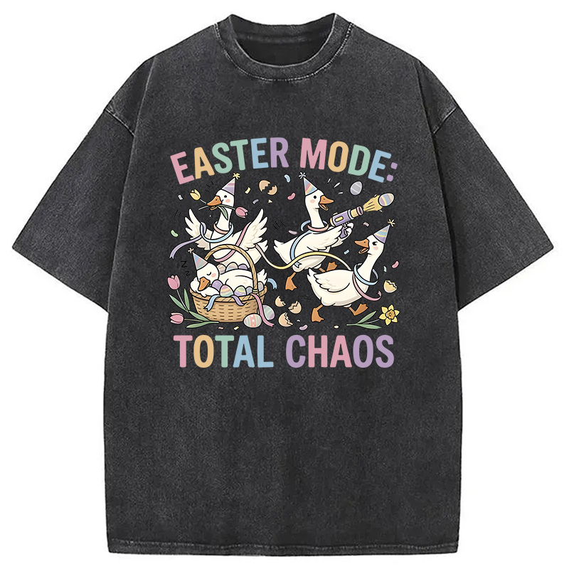Modecanvas Easter Goose DTG Printing Washed T-Shirt