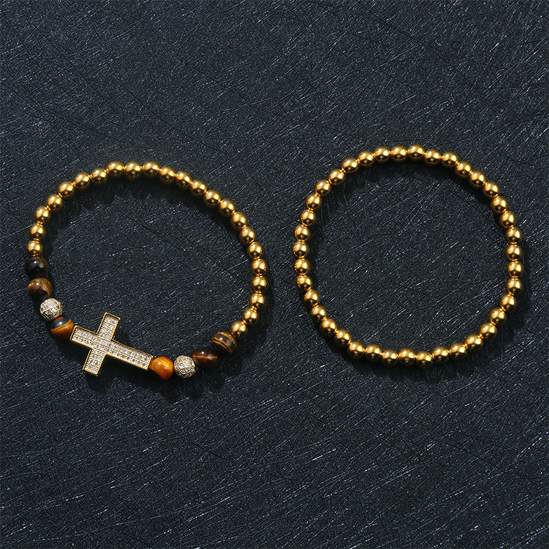 Modecanvas Zircon Cross Bracelet-modecanvas