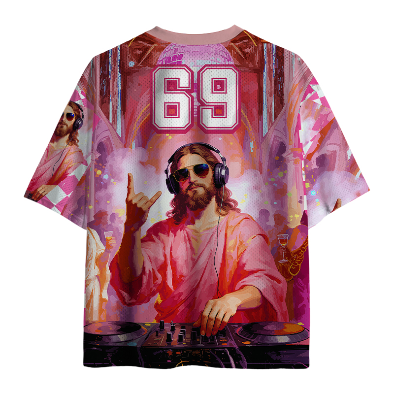 Modecanvas DJ Jesus Mesh Jersey-modecanvas
