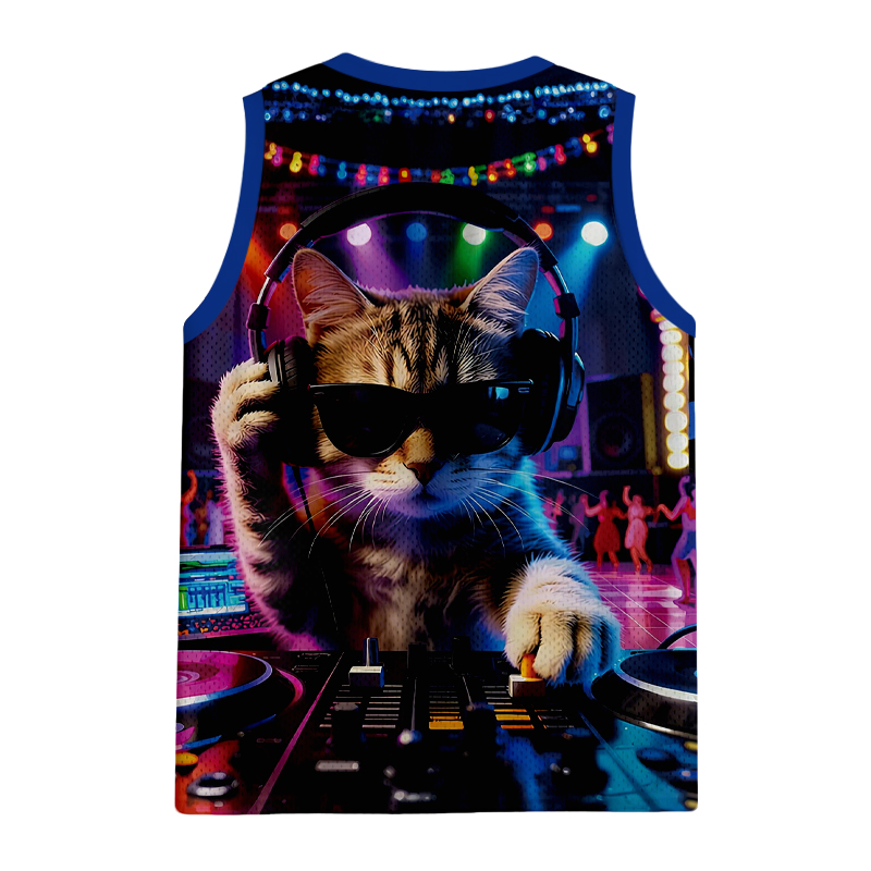 Modecanvas DJ Cat Rave Jersey Tank