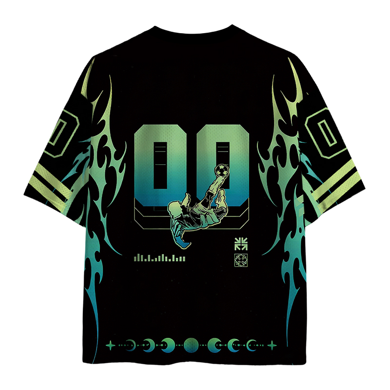 Modecanvas Bicycle Kick Electric Flare Mesh Jersey-modecanvas