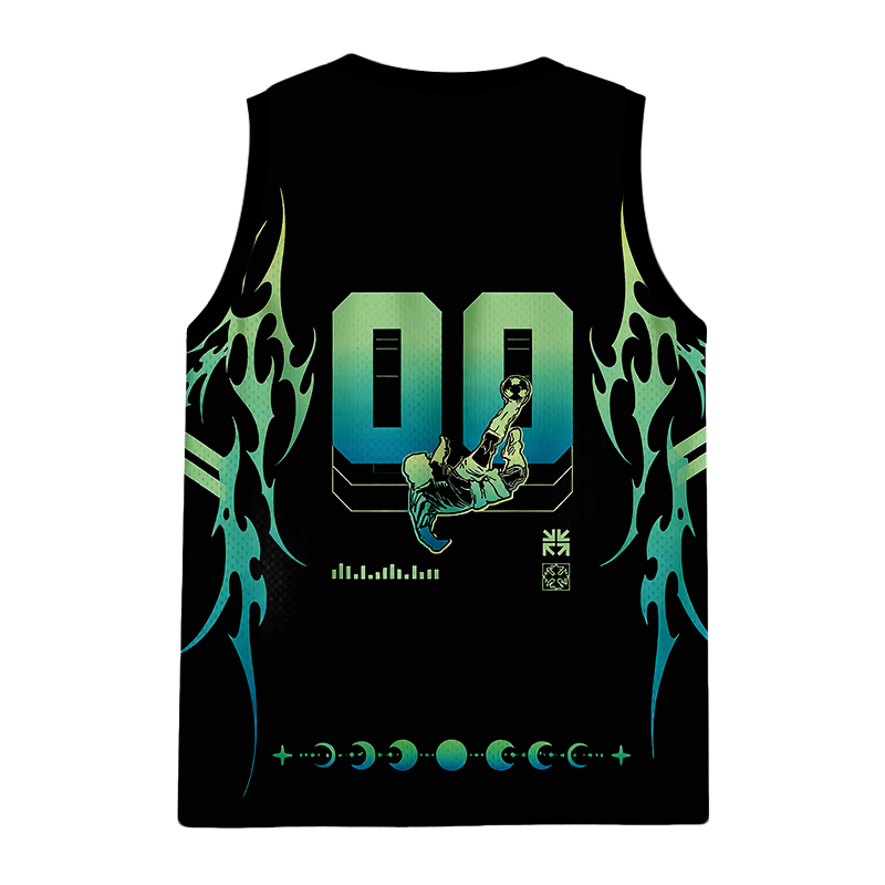 Modecanvas Bicycle Kick Electric Flare Jersey Tank