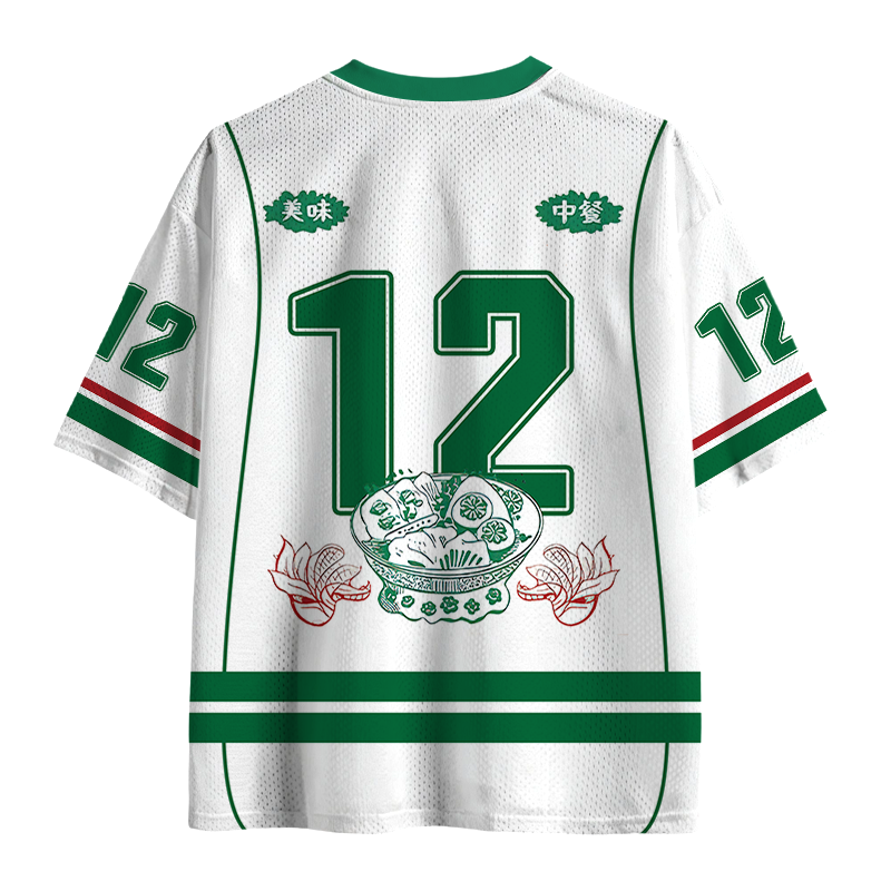 Modecanvas Delicious Chinese Food Mesh Jersey-modecanvas