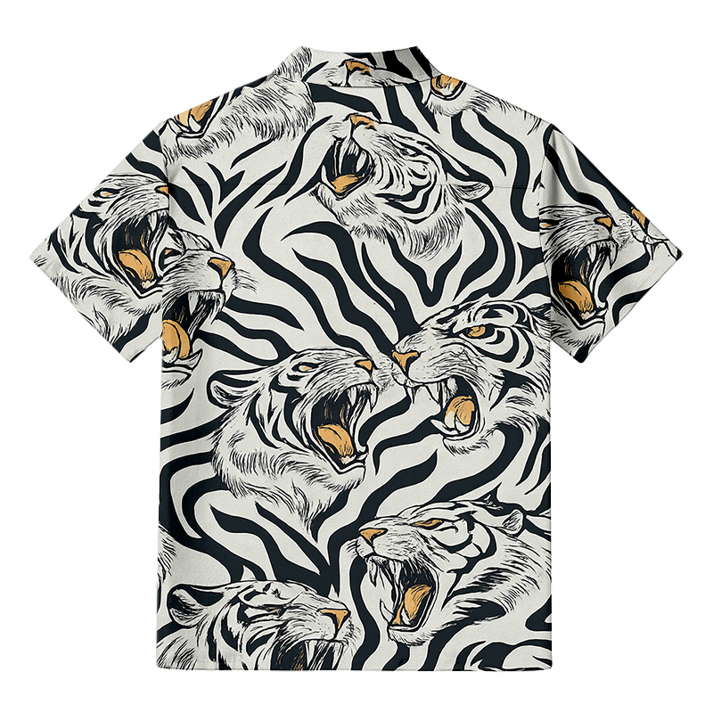 Modecanvas Roaring Tiger Aloha Hawaiian Shirt