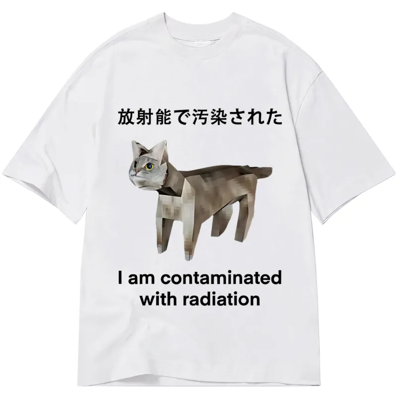Modecanvas Cat Contaminated By Radiation DTG Printing Classic T-Shirt-modecanvas