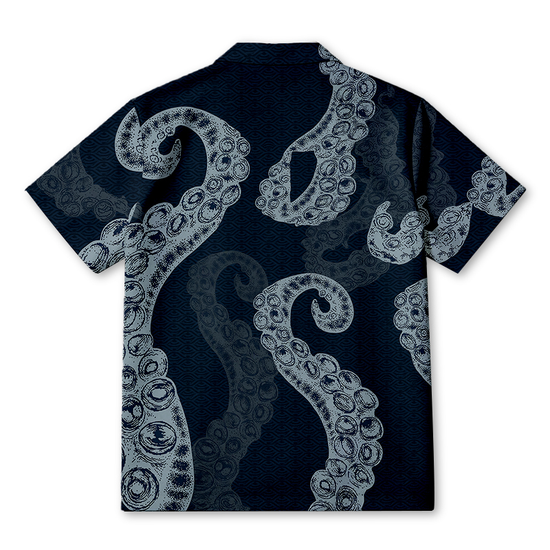 Modecanvas Octopus Tentacles Japanese Hawaiian Shirt-modecanvas