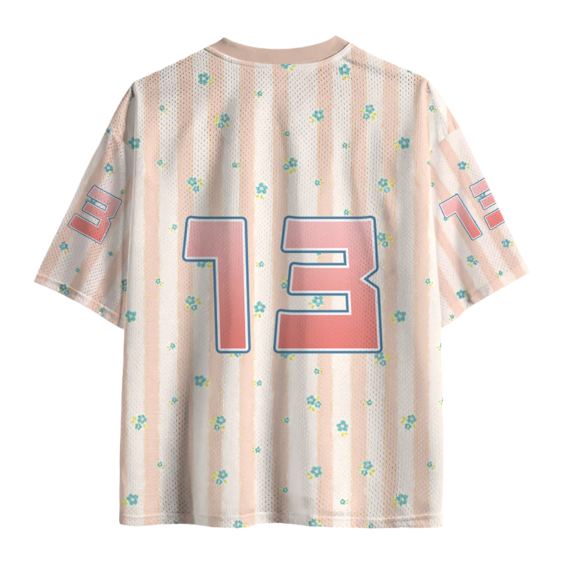Modecanvas Man I Love Flowers Mesh Jersey-modecanvas